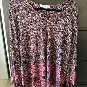 Skye's the Limit Floral Blouse - Red and Black